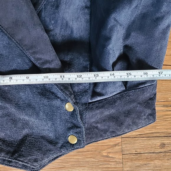 Vintage blue leather western fringe tasseled jacket womens small/medium - Picture 7 of 8